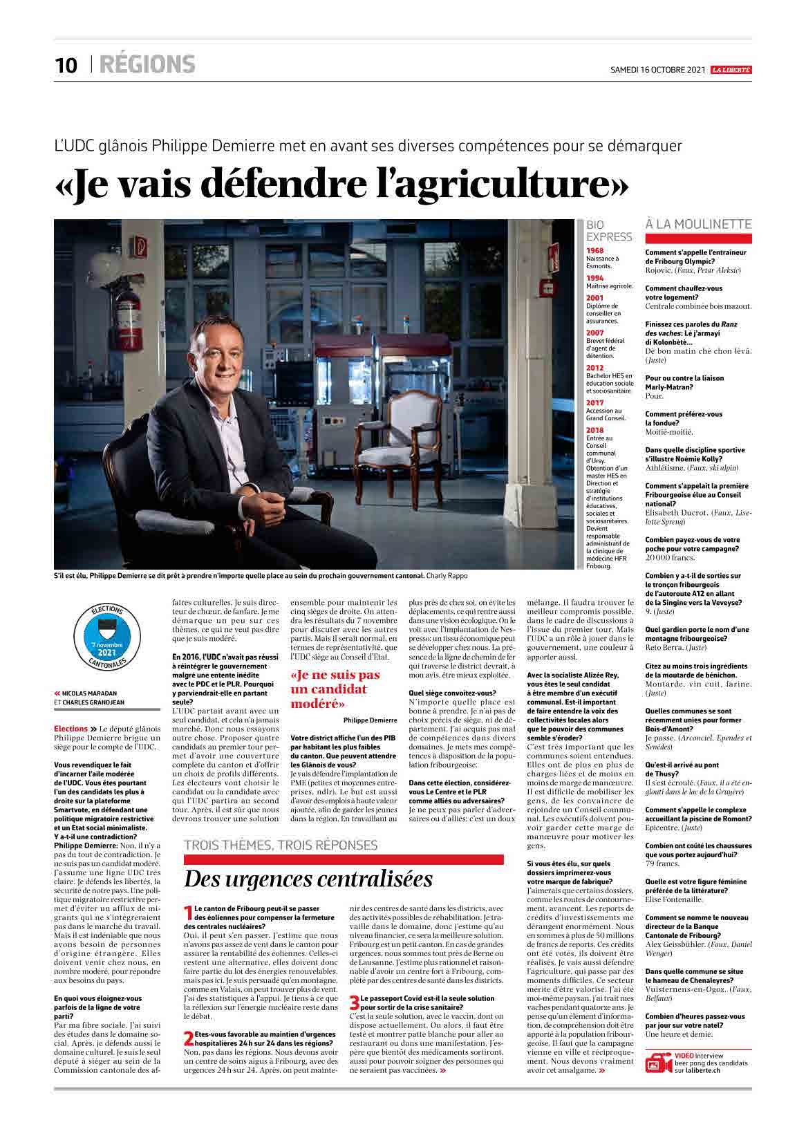« Je vais défendre l&rsquo;agriculture »